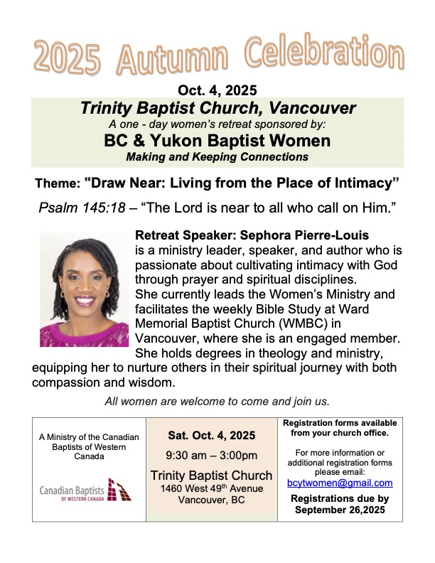BCY Baptist Women Autumn Celebration 4 Oct 2025 Poster